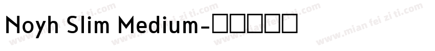 Noyh Slim Medium字体转换